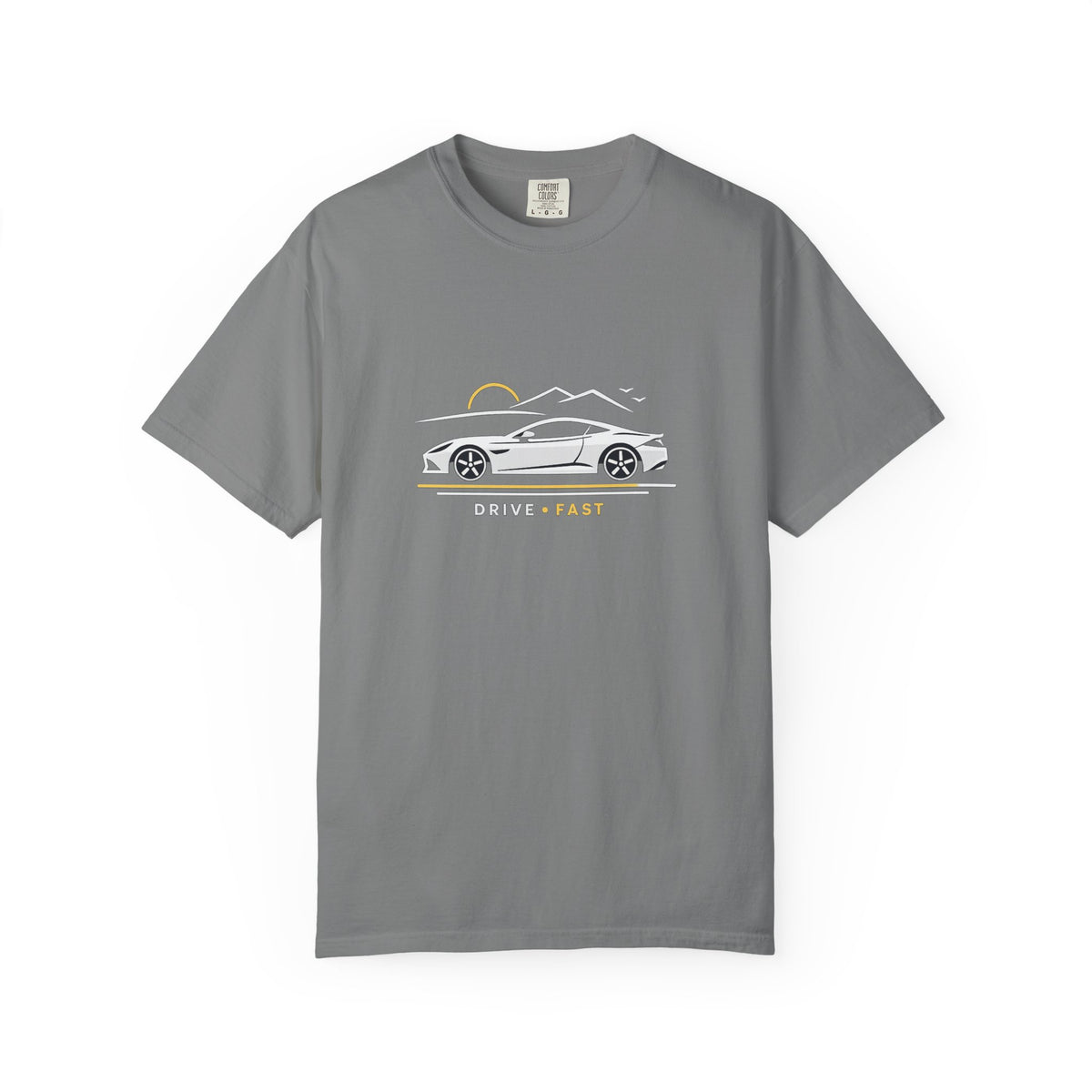 Drive Fast Sports Car T‑Shirt — Vintage Road Trip Graphic