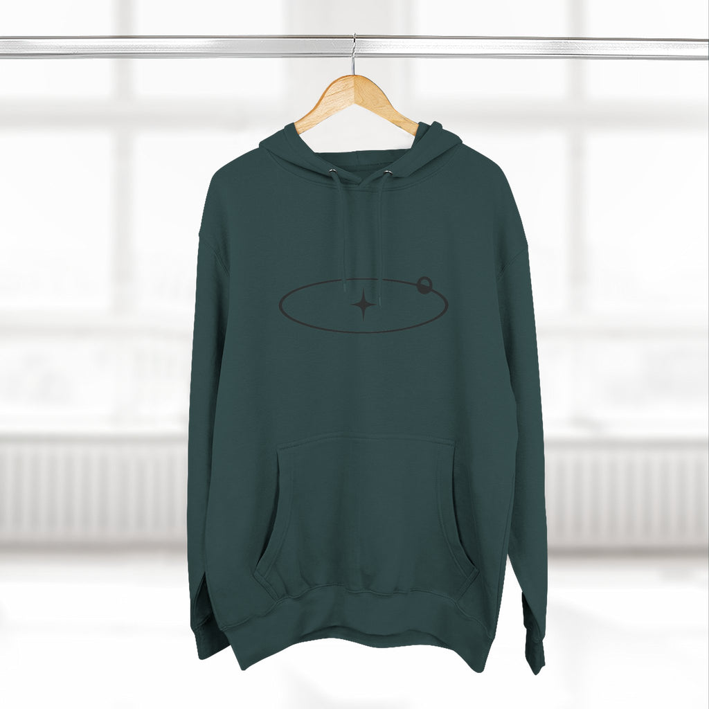 Minimal Orbit Hoodie — Simple Space Graphic Pullover