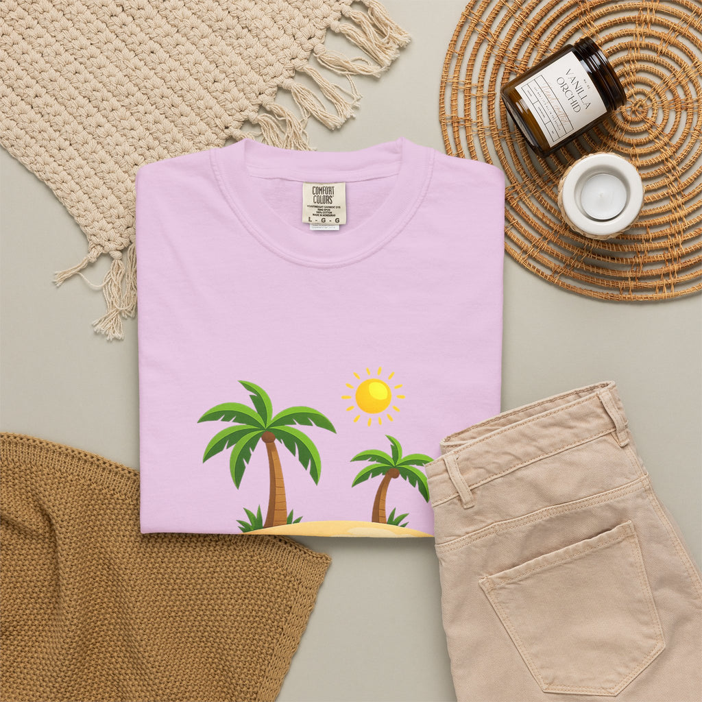 Island Paradise T-Shirt — Tropical Palm Tree Beach Graphic