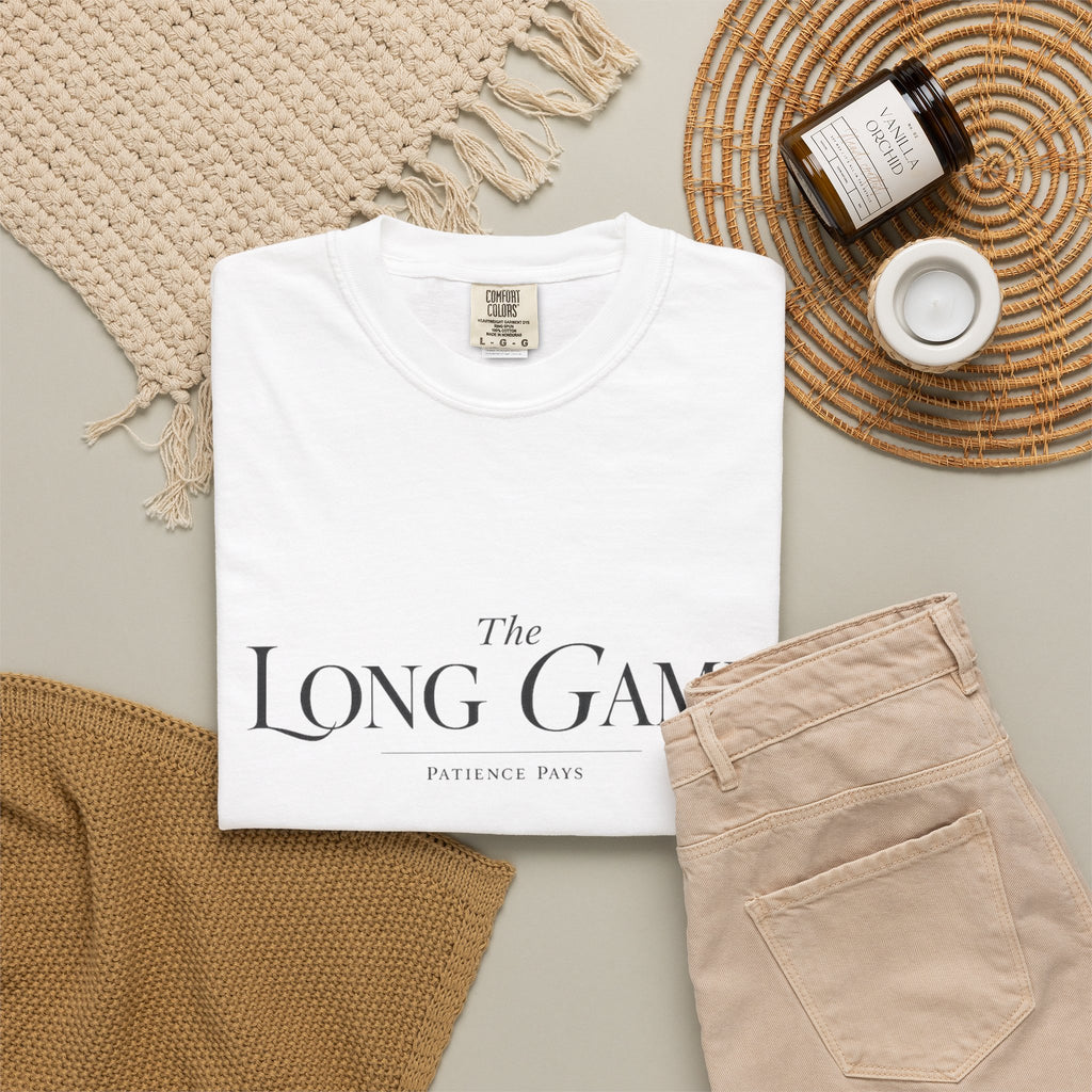 The Long Game T-Shirt — Minimalist Script Tee