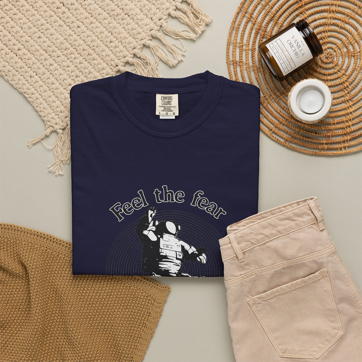 Astronaut 'Feel the Fear and Do It Anyway' Graphic T‑Shirt