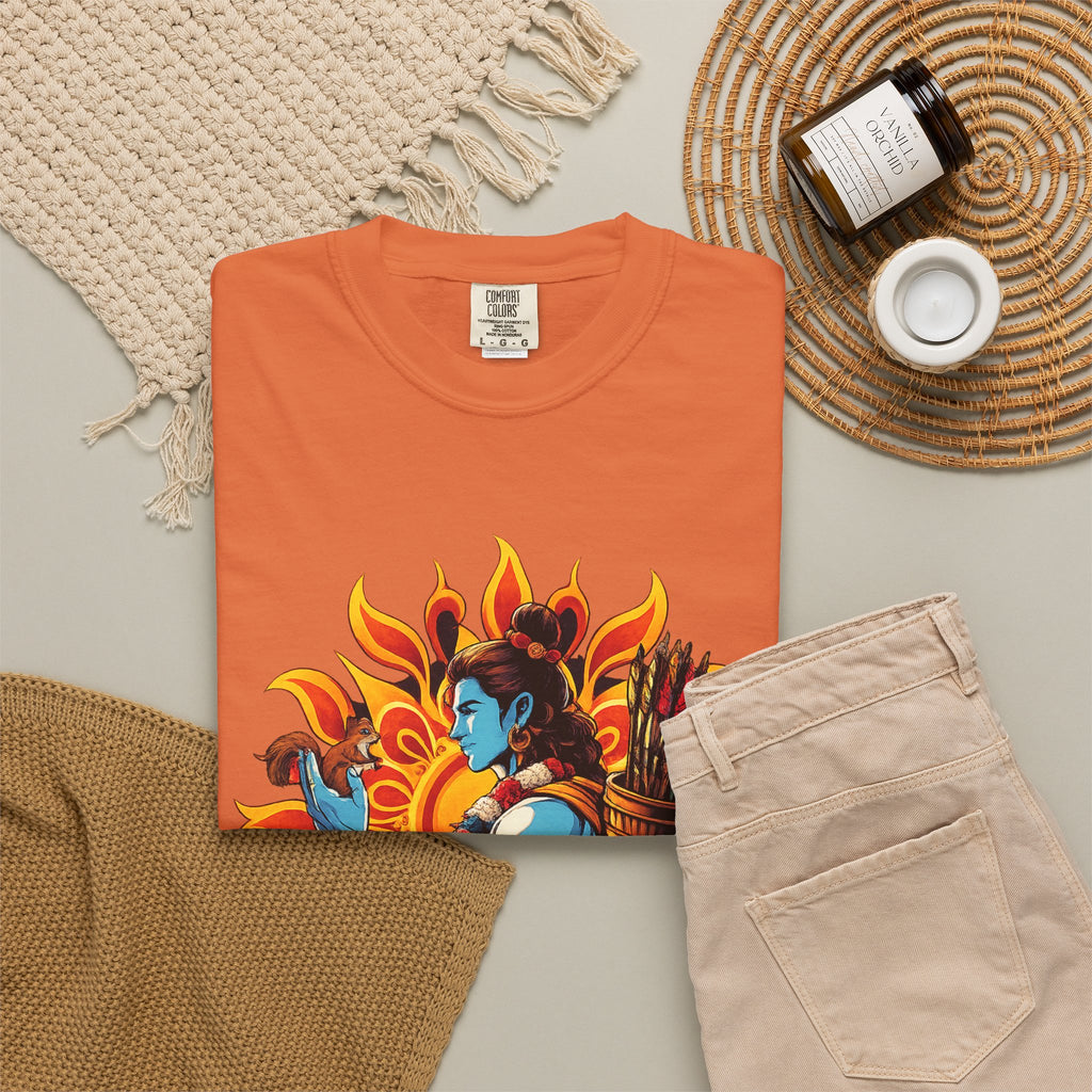 T-Shirt Ram Ji — Mythic Archer Illustration Tee (Sunburst Warrior Graphic)