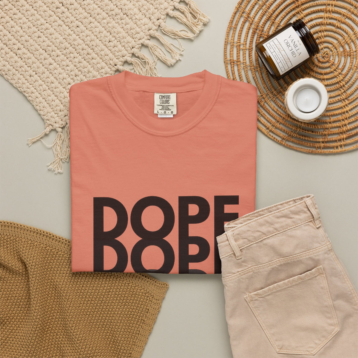 Dope Repeat Graphic T-Shirt — Retro Stacked Typography Tee