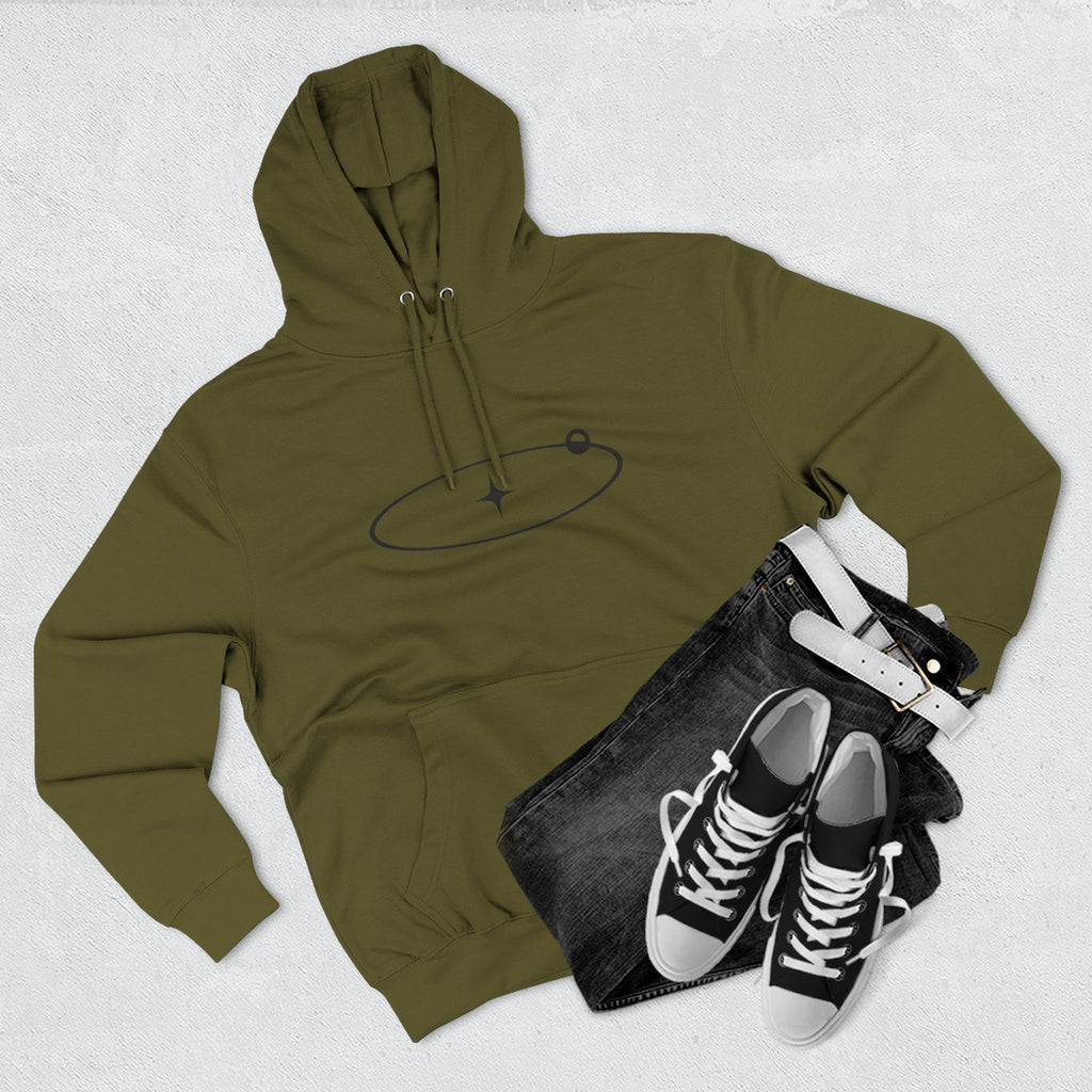 Minimal Orbit Hoodie — Simple Space Graphic Pullover