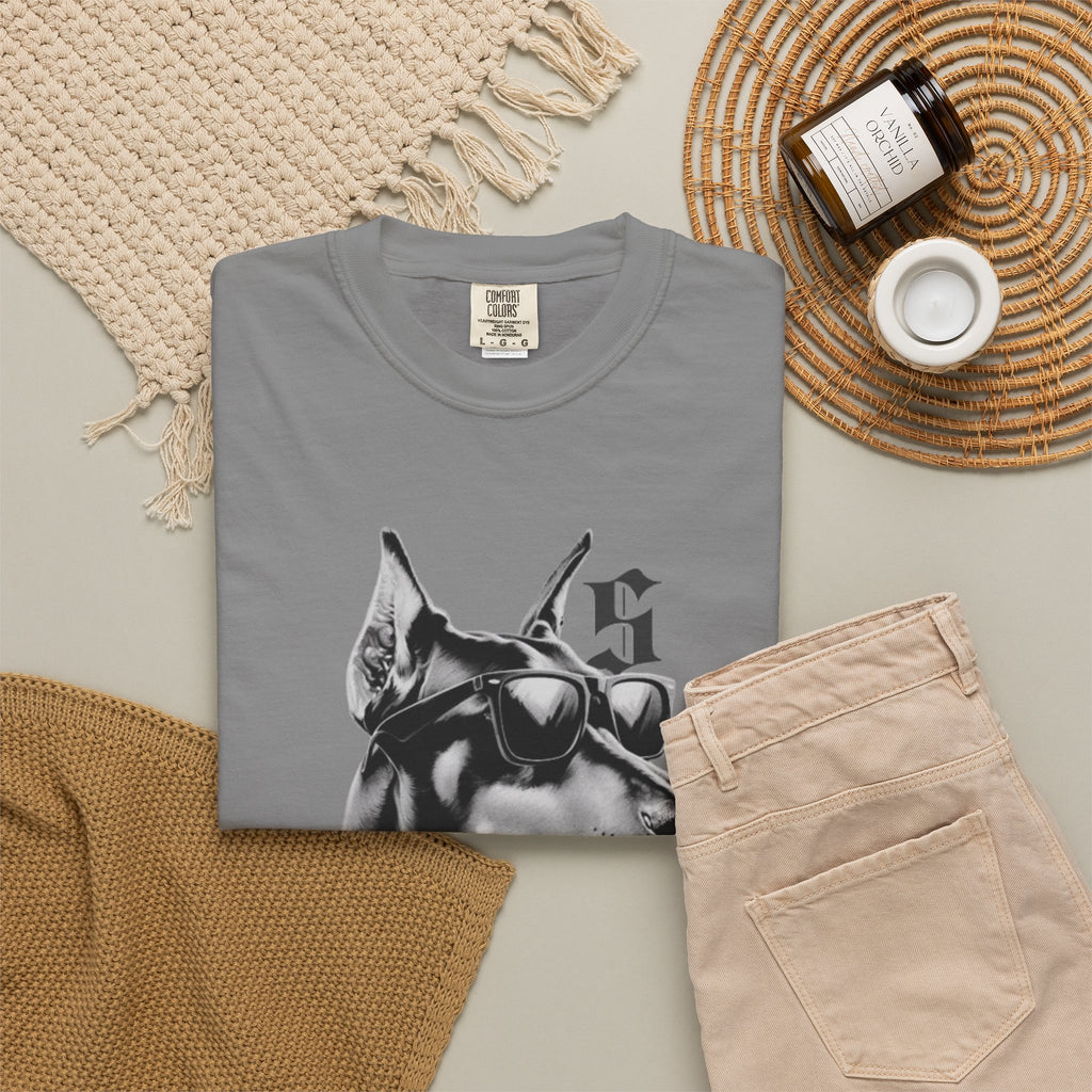 Doberman Sunglasses Graphic T-Shirt — "Snooper" Streetwear Tee