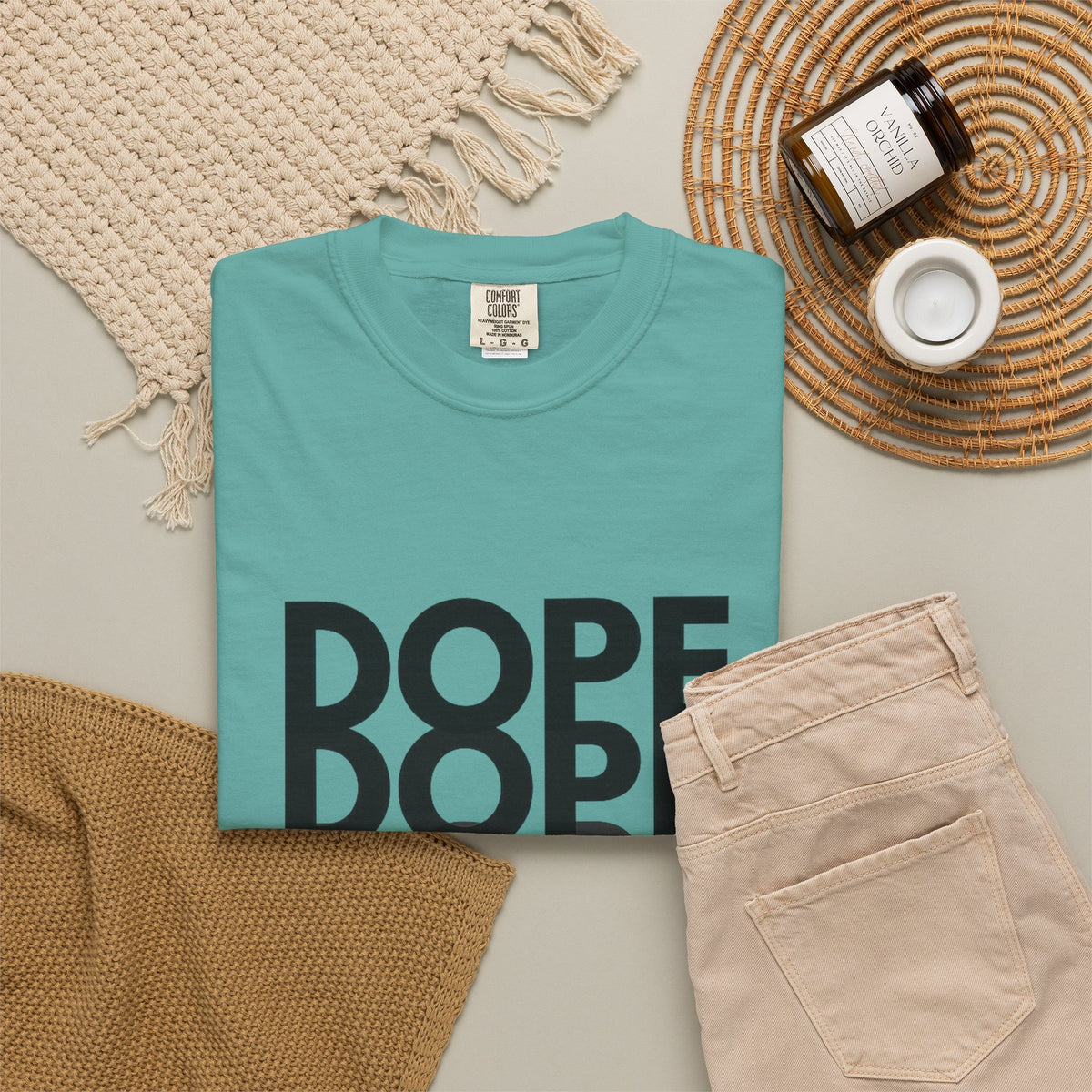 Dope Repeat Graphic T-Shirt — Retro Stacked Typography Tee