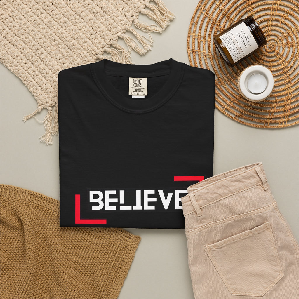 Believe Graphic T-Shirt — Bold Motivational Tee