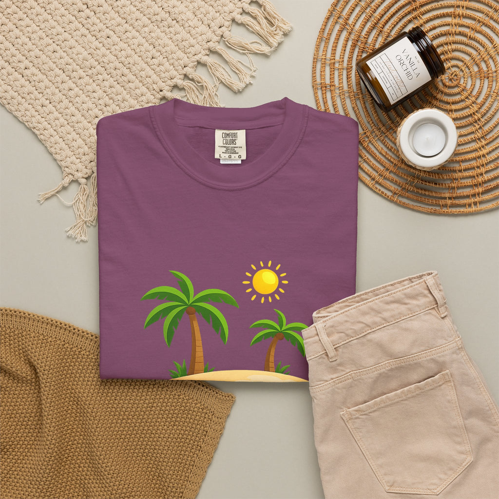 Island Paradise T-Shirt — Tropical Palm Tree Beach Graphic