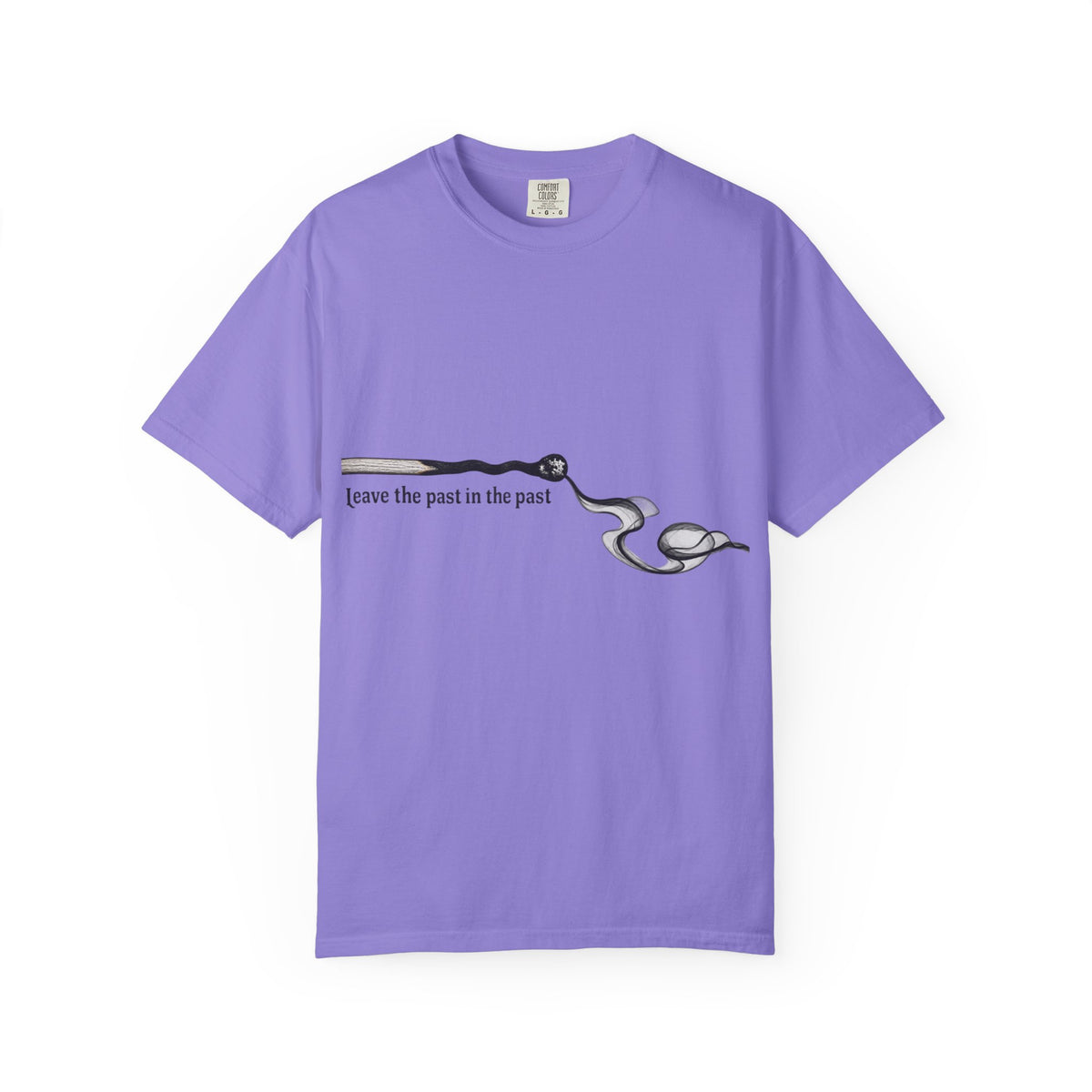 T-Shirt — Minimal Smoking Pipe Graphic “Leave the Past in the Past”