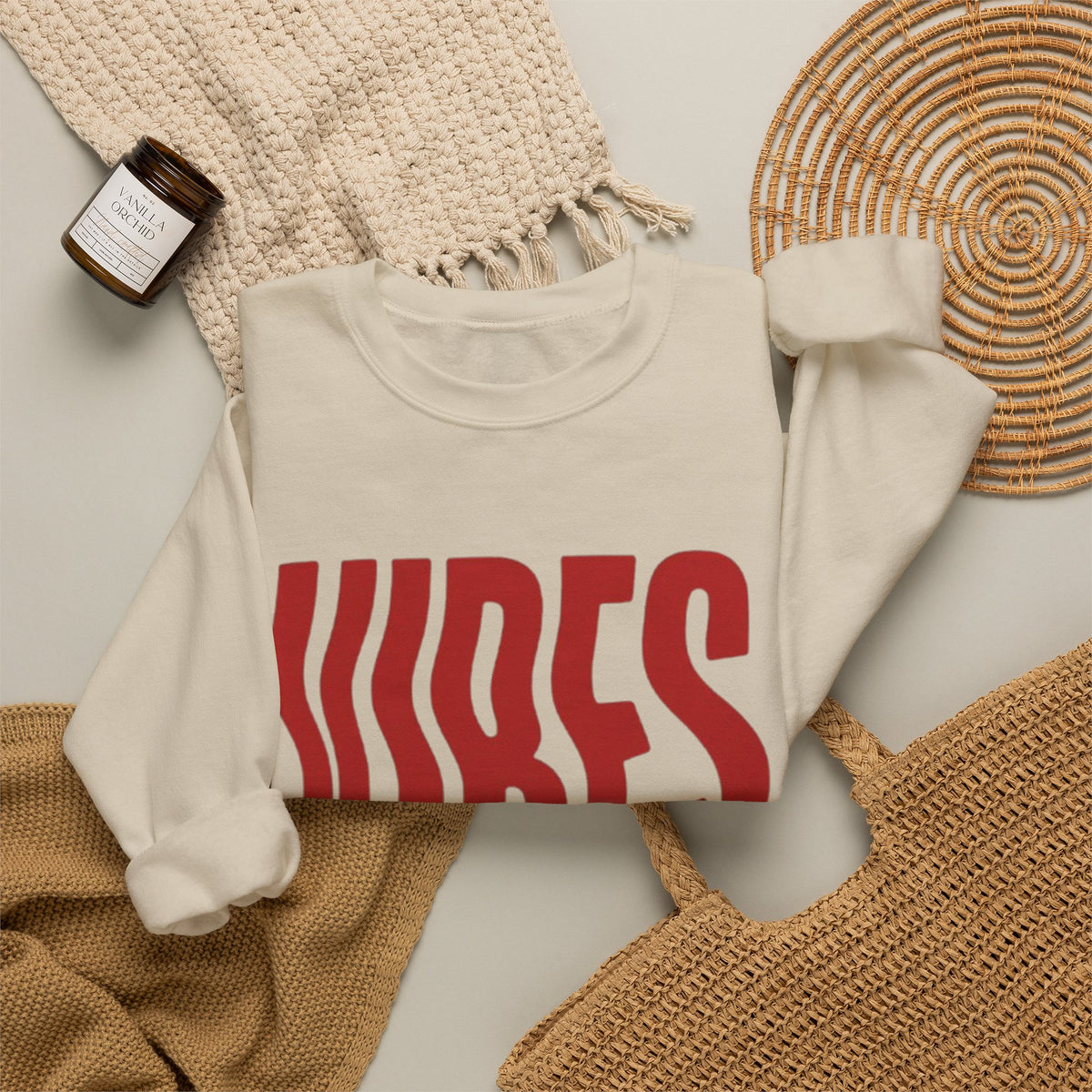 Vibes Distorted Crewneck Sweatshirt