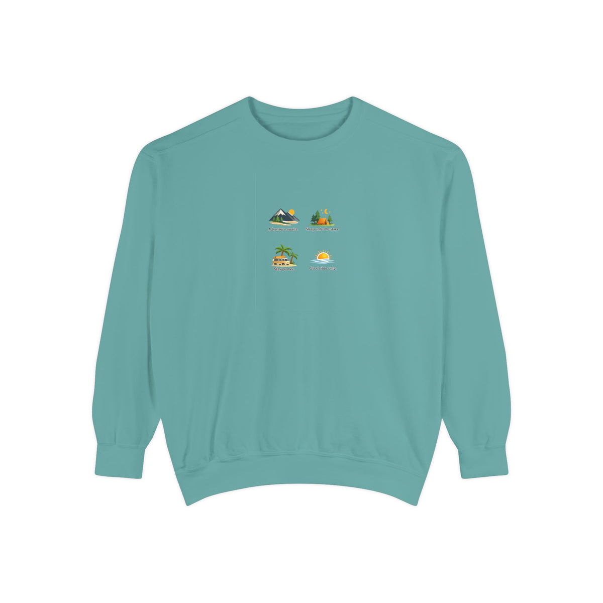 Good Vibes Only Sweatshirt — Sunrise Graphic Cozy Pullover