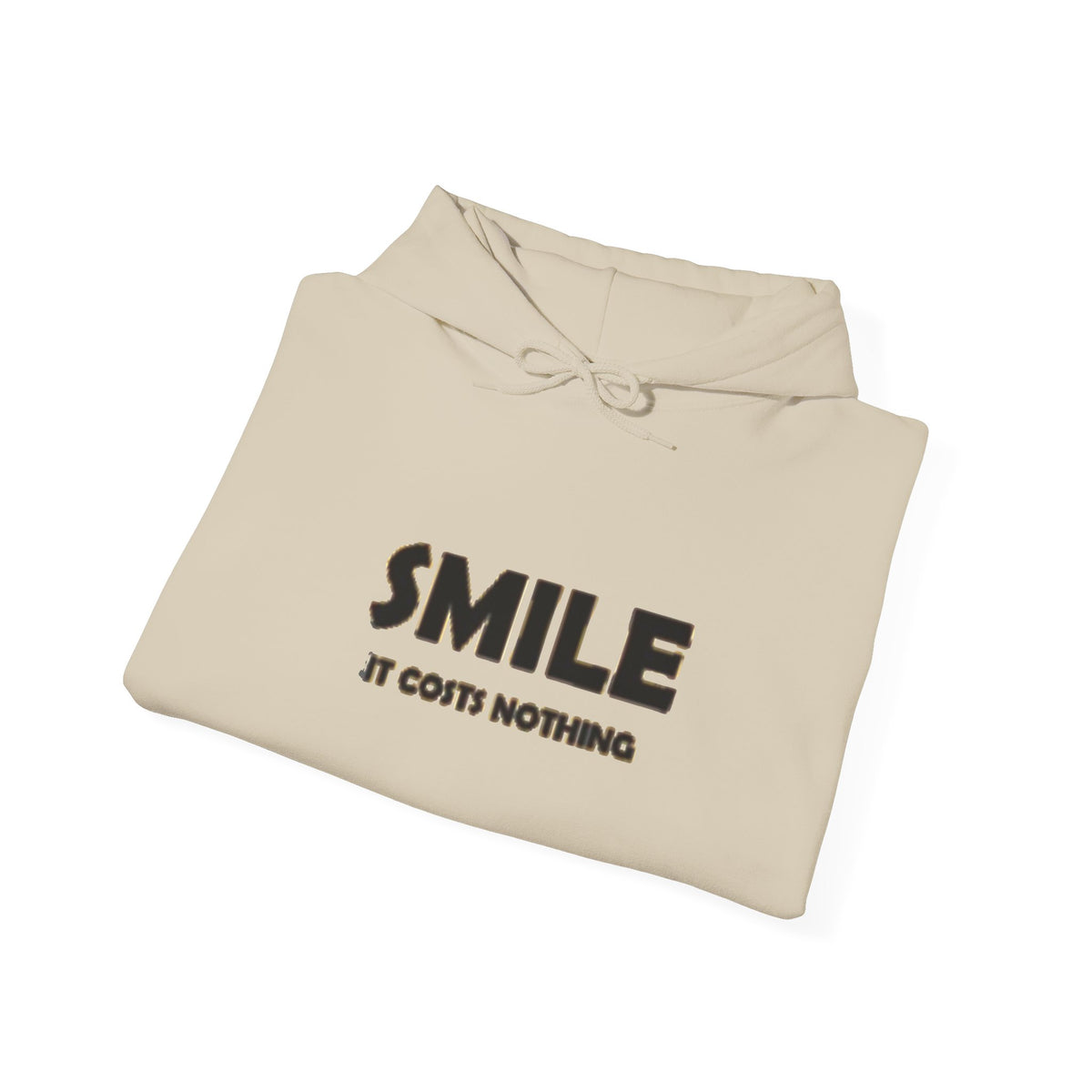 Smile It Costs Nothing Hoodie — Minimalist Positive Message Hooded Sweatshirt