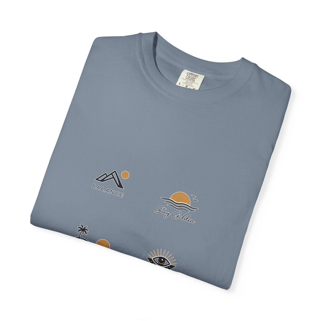 Paradise Club Tee — Minimal Sunset Palm Graphic T-Shirt