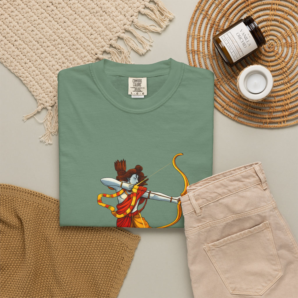 Ram Archer T-Shirt with ‘Jai Shri Ram’ Hindi Script — Hindu Festival & Devotional Tee