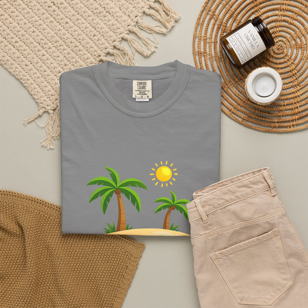 Island Paradise T-Shirt — Tropical Palm Tree Beach Graphic