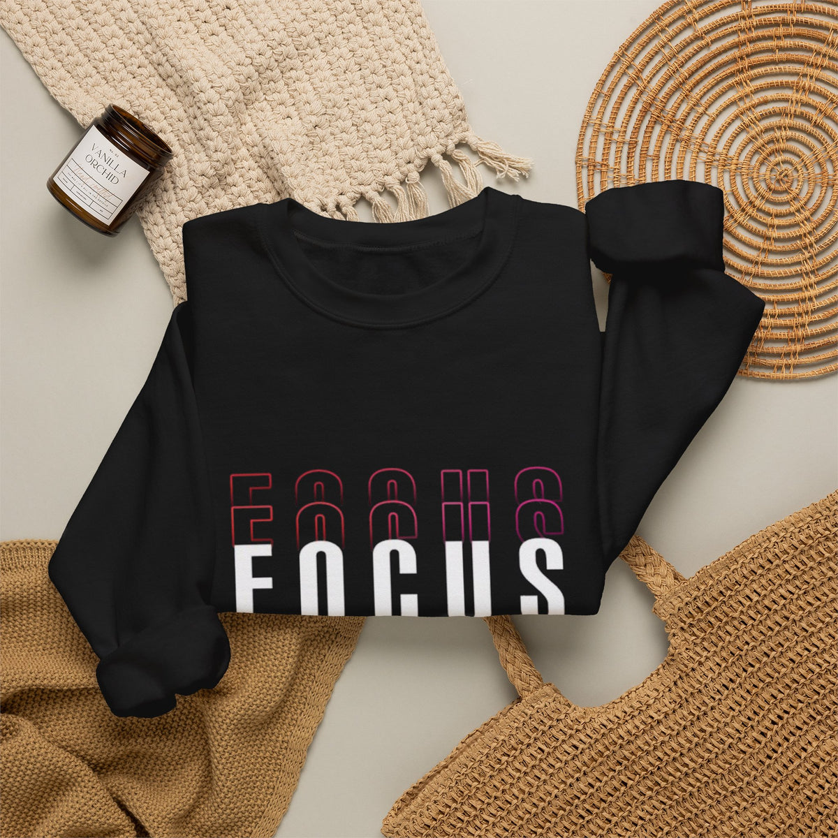 Focus Crewneck Sweatshirt — Motivational Casual Pullover