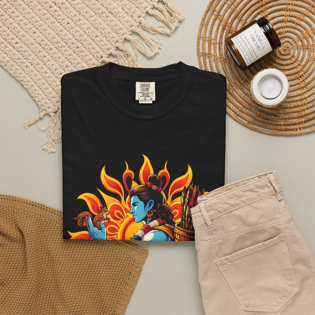 T-Shirt Ram Ji — Mythic Archer Illustration Tee (Sunburst Warrior Graphic)