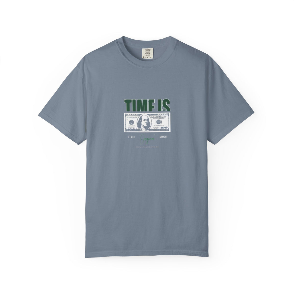 Money Vibe T-Shirt — "TIME IS" Graphic Dollar Bill Tee