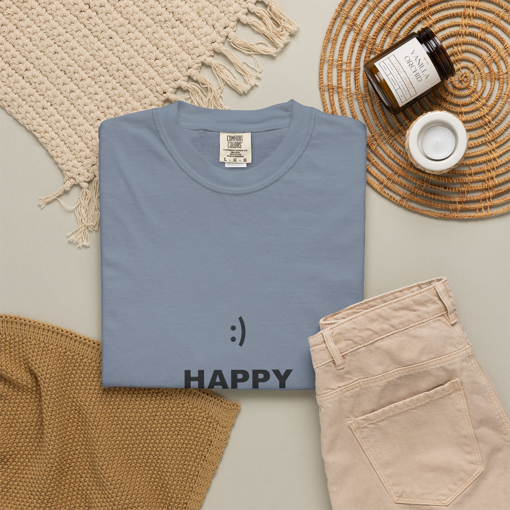 Happy Days T-Shirt — Minimal Smiley Graphic Tee