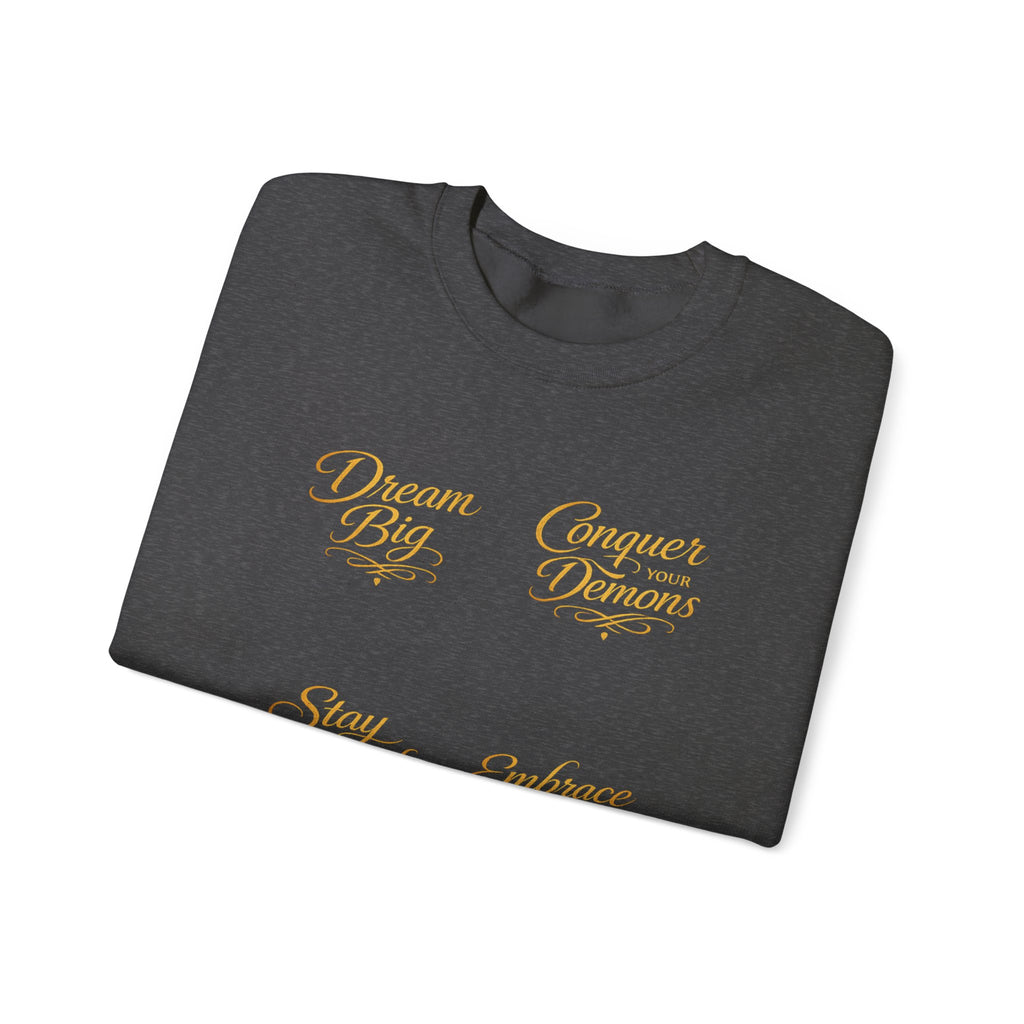 Embrace the Pain Crewneck Sweatshirt — Motivational Graphic Pullover