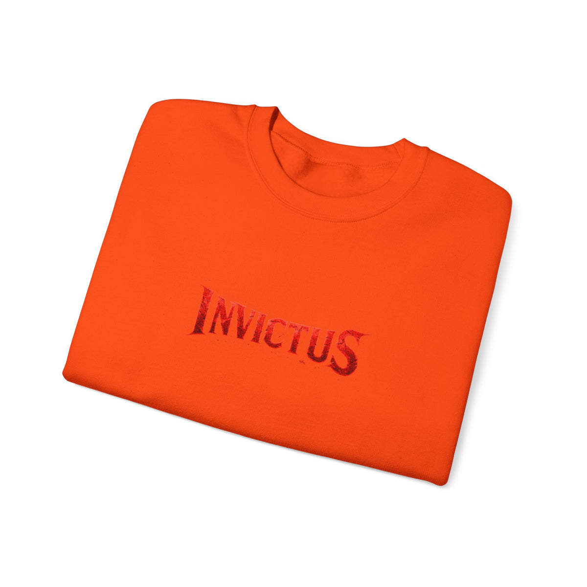 Invictus Crewneck Sweatshirt — Bold Red Script Pullover