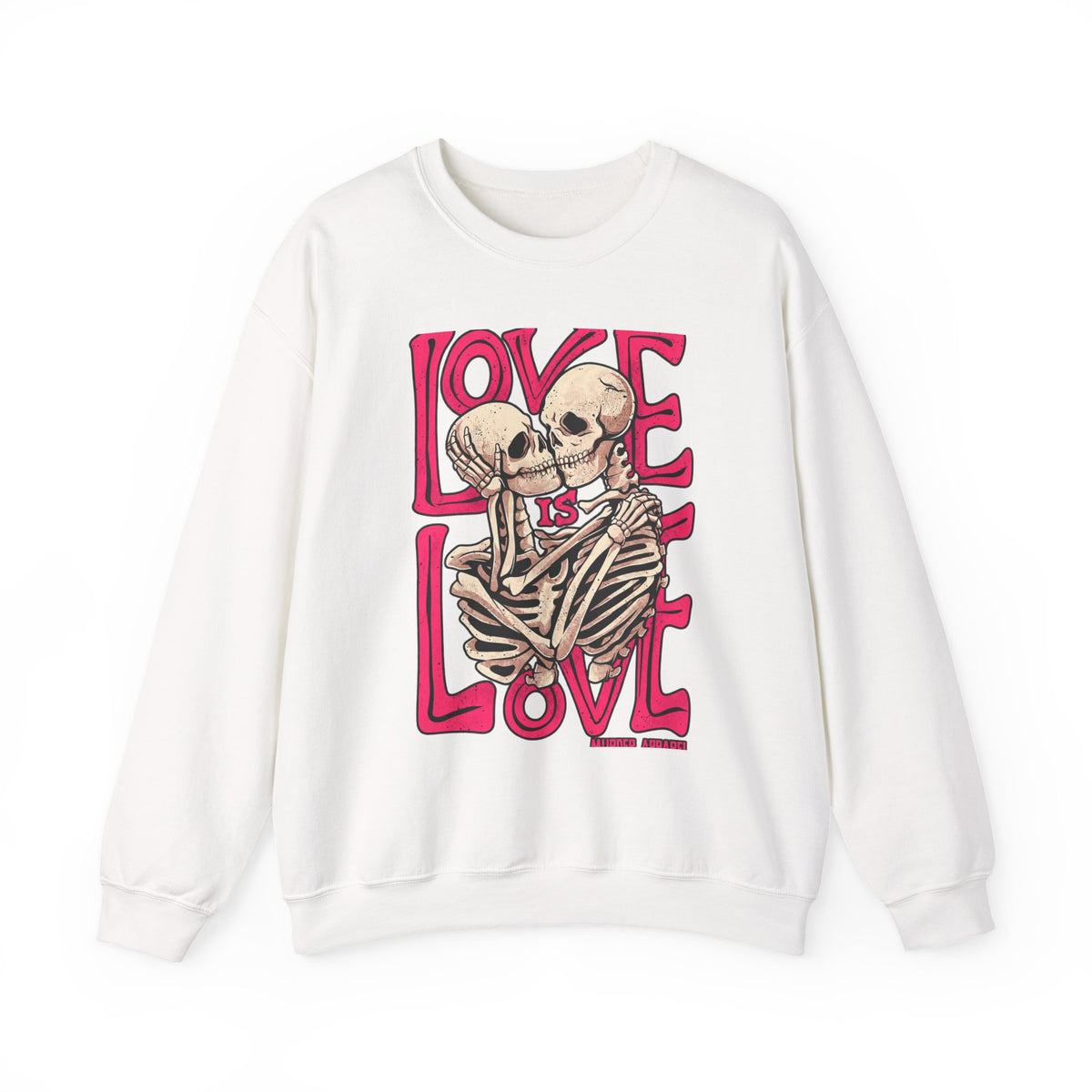 Skeleton Couple 'Love Is Love' Crewneck Sweatshirt