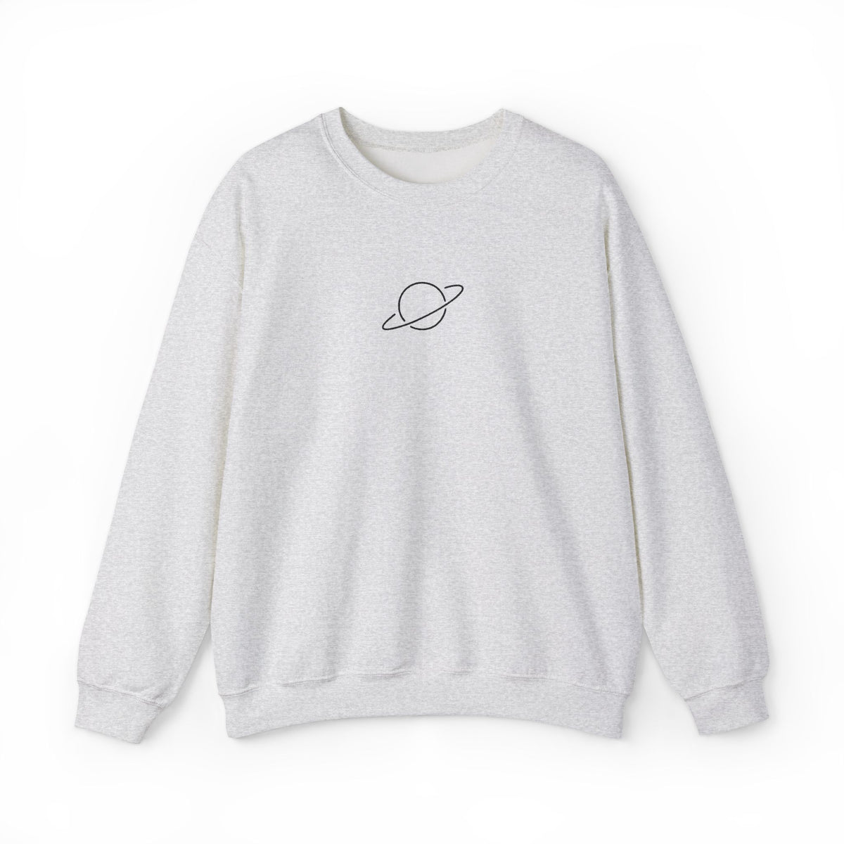 Minimal Planet Crewneck Sweatshirt Embroidered