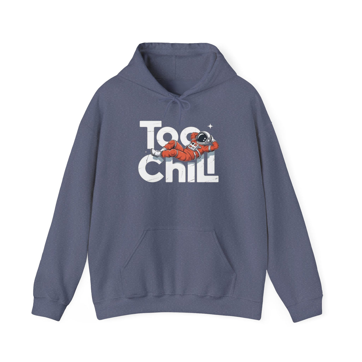 Too Chill Astronaut Hoodie — Retro Space Graphic Pullover
