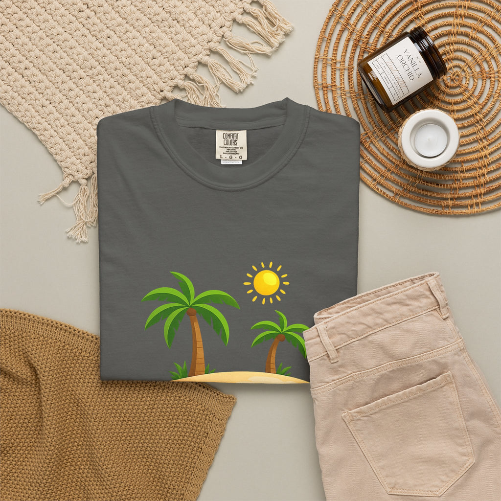 Island Paradise T-Shirt — Tropical Palm Tree Beach Graphic