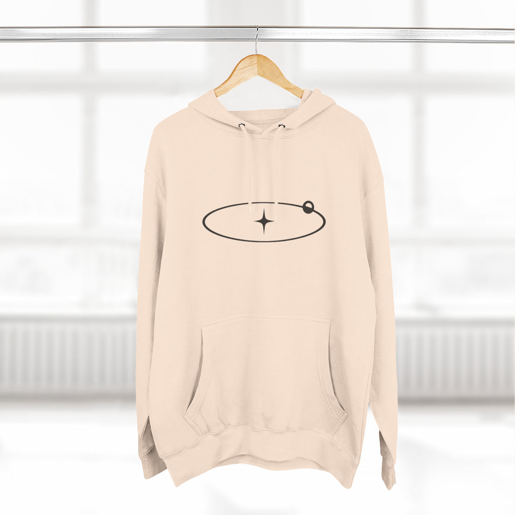 Minimal Orbit Hoodie — Simple Space Graphic Pullover