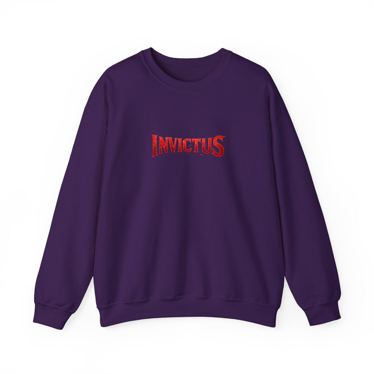 Invictus Crewneck Sweatshirt — Bold Red Script Pullover