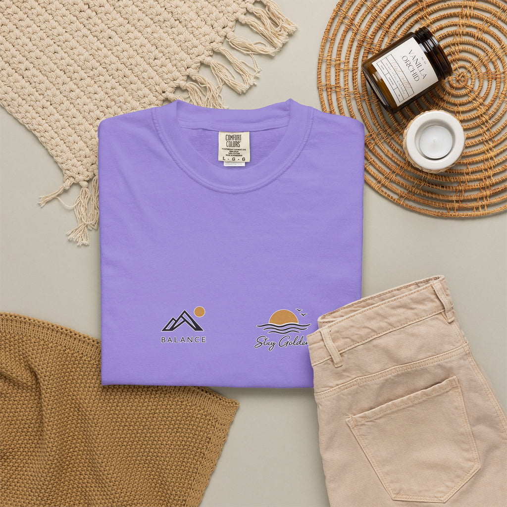 Paradise Club Tee — Minimal Sunset Palm Graphic T-Shirt