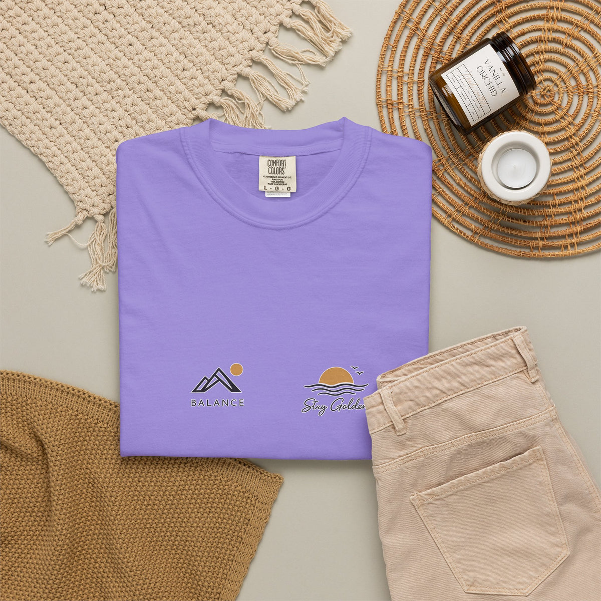 Paradise Club Tee — Minimal Sunset Palm Graphic T-Shirt