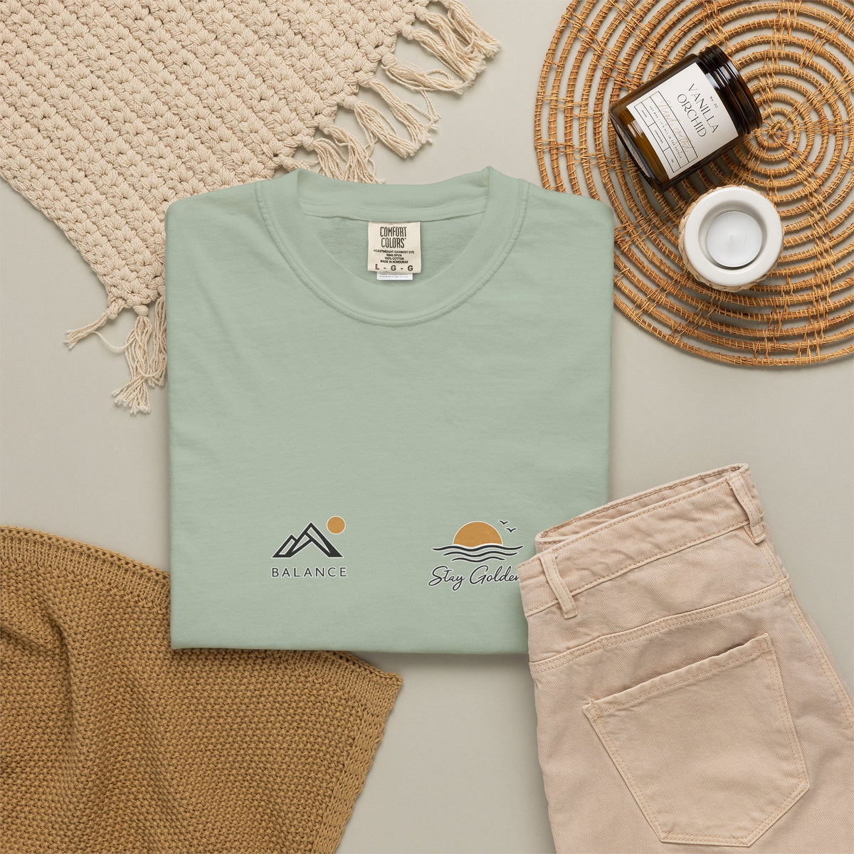Paradise Club Tee — Minimal Sunset Palm Graphic T-Shirt