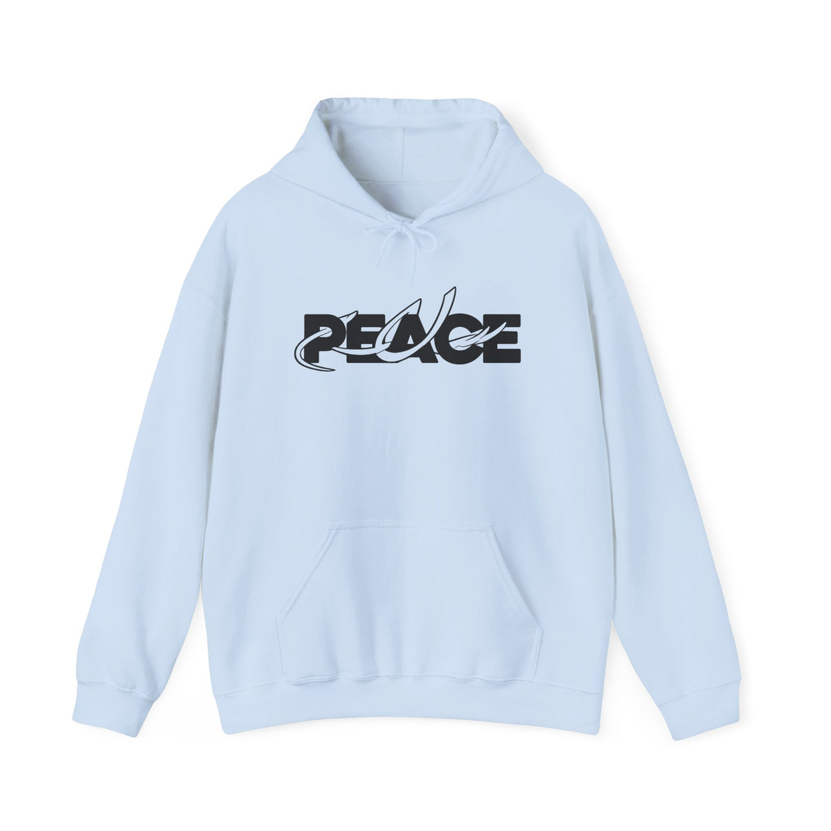 Peace Logo Hoodie — Minimal Black & White Peace Graphic Pullover