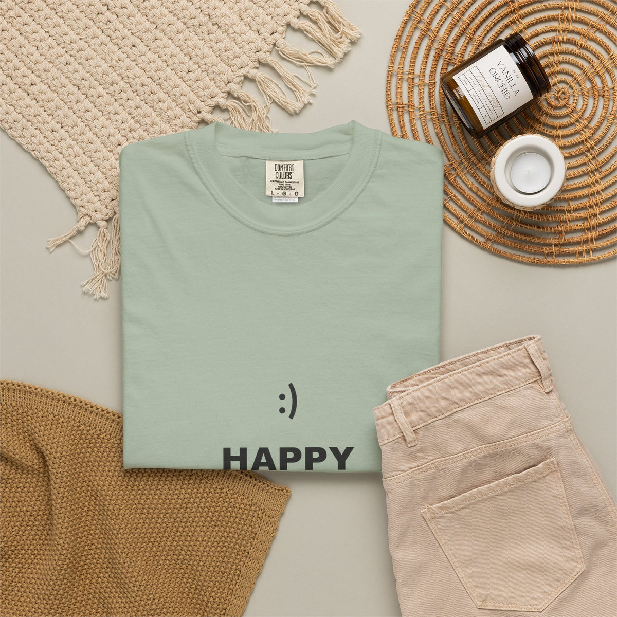 Happy Days T-Shirt — Minimal Smiley Graphic Tee