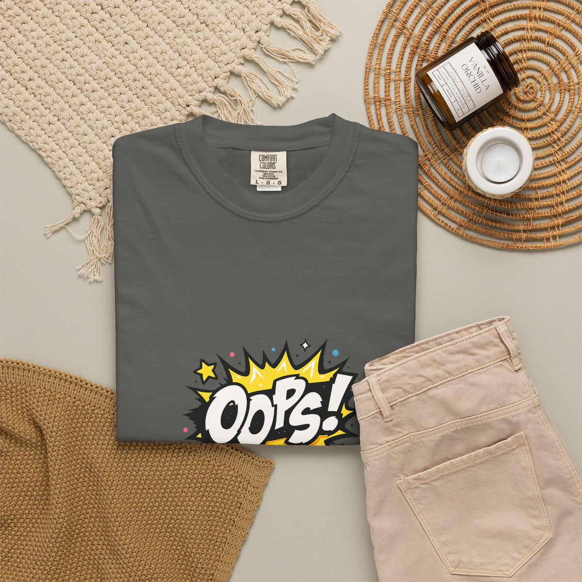 Oops! Comic Graphic T-Shirt — Retro Pop Art Tee