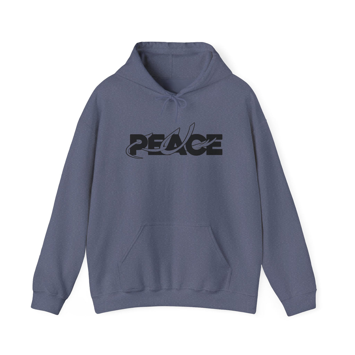 Peace Logo Hoodie — Minimal Black & White Peace Graphic Pullover