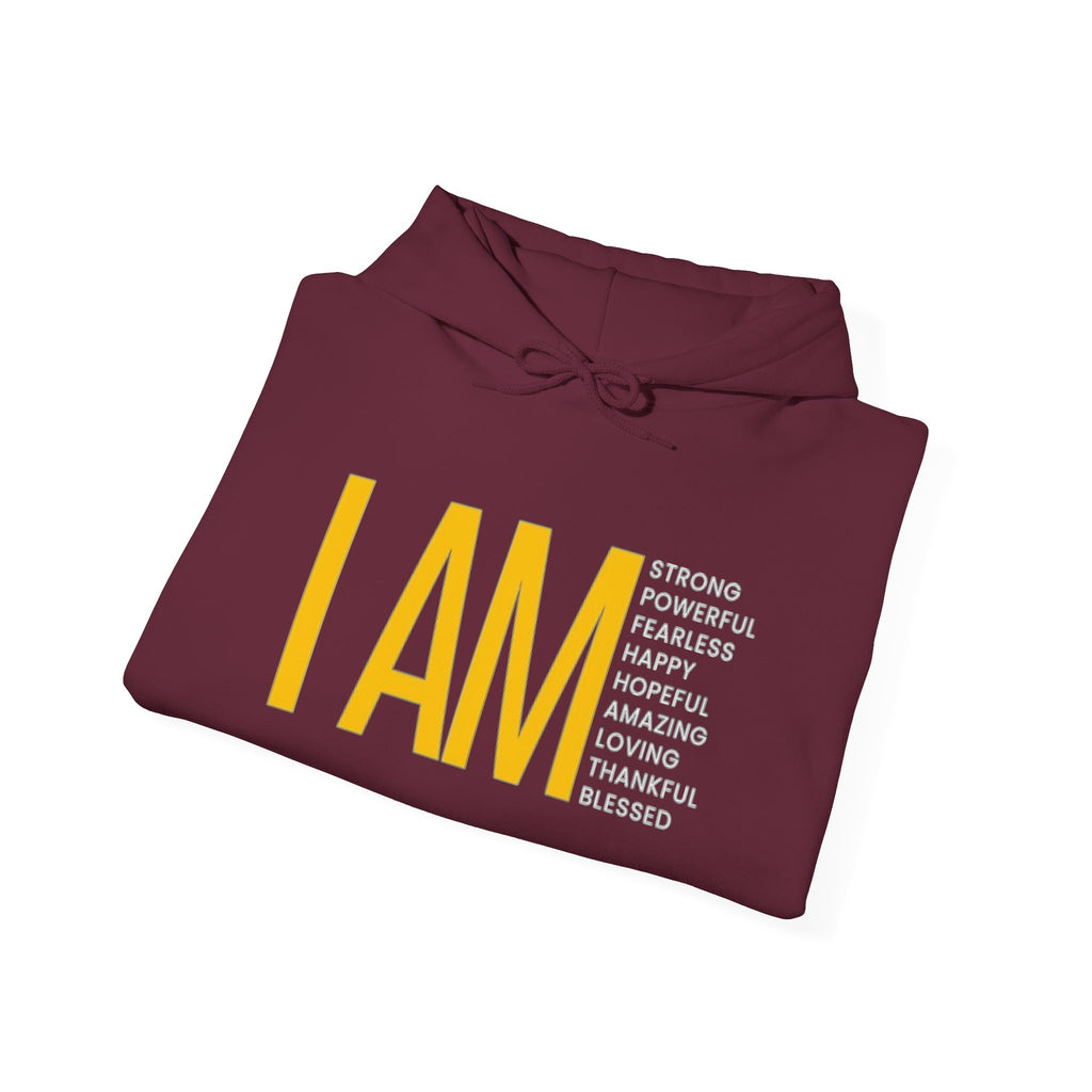 I AM Affirmation Hoodie — Inspirational Self-Love Sweatshirt