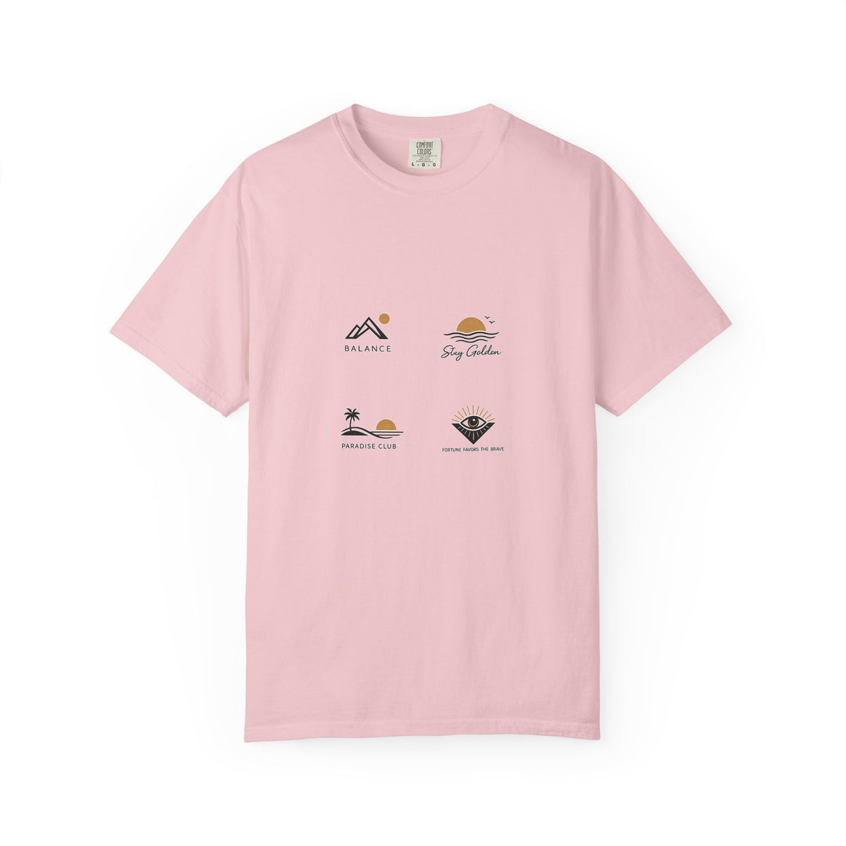 Paradise Club Tee — Minimal Sunset Palm Graphic T-Shirt