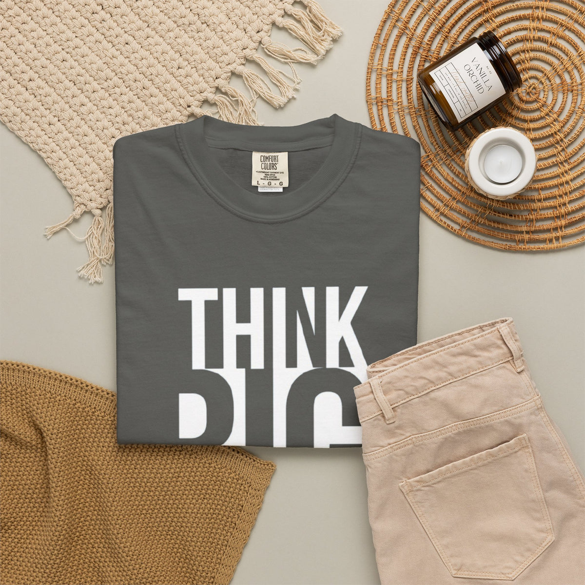 Think Big Graphic T-Shirt — Motivational Typography Tee