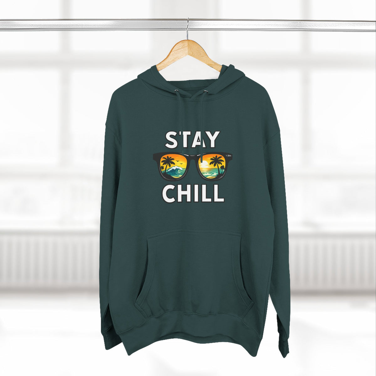 Stay Chill Sunglasses Hoodie — Casual Beach Vibe Pullover