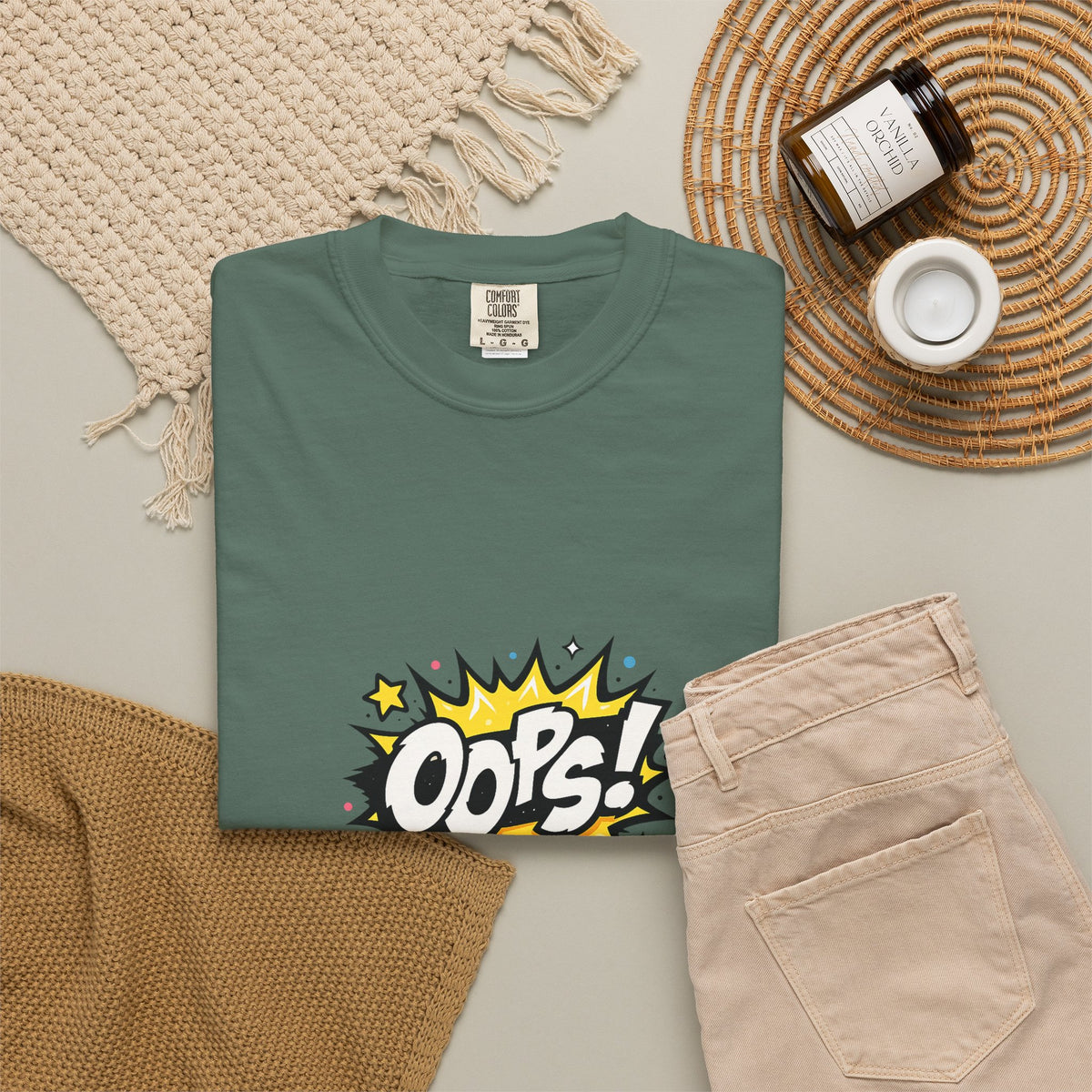 Oops! Comic Graphic T-Shirt — Retro Pop Art Tee