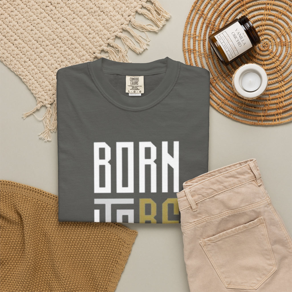 T-Shirt — "Born To Be Untile" Bold Vertical Typography Tee