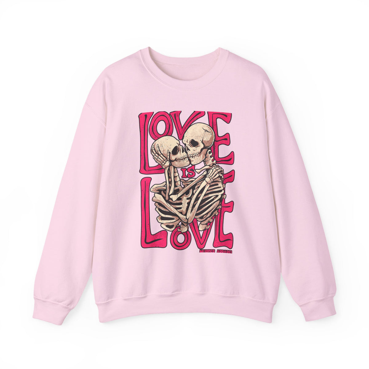 Skeleton Couple 'Love Is Love' Crewneck Sweatshirt