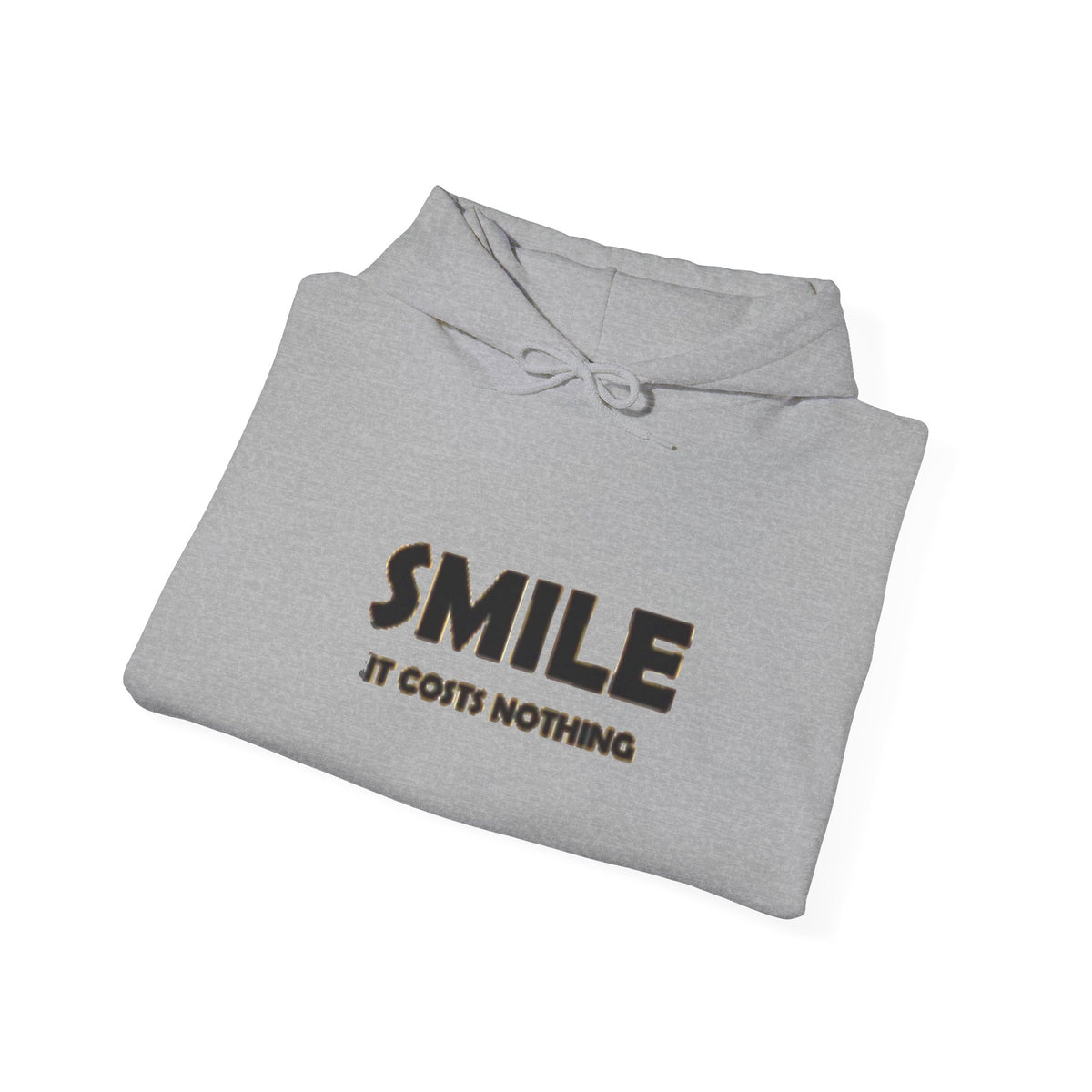 Smile It Costs Nothing Hoodie — Minimalist Positive Message Hooded Sweatshirt