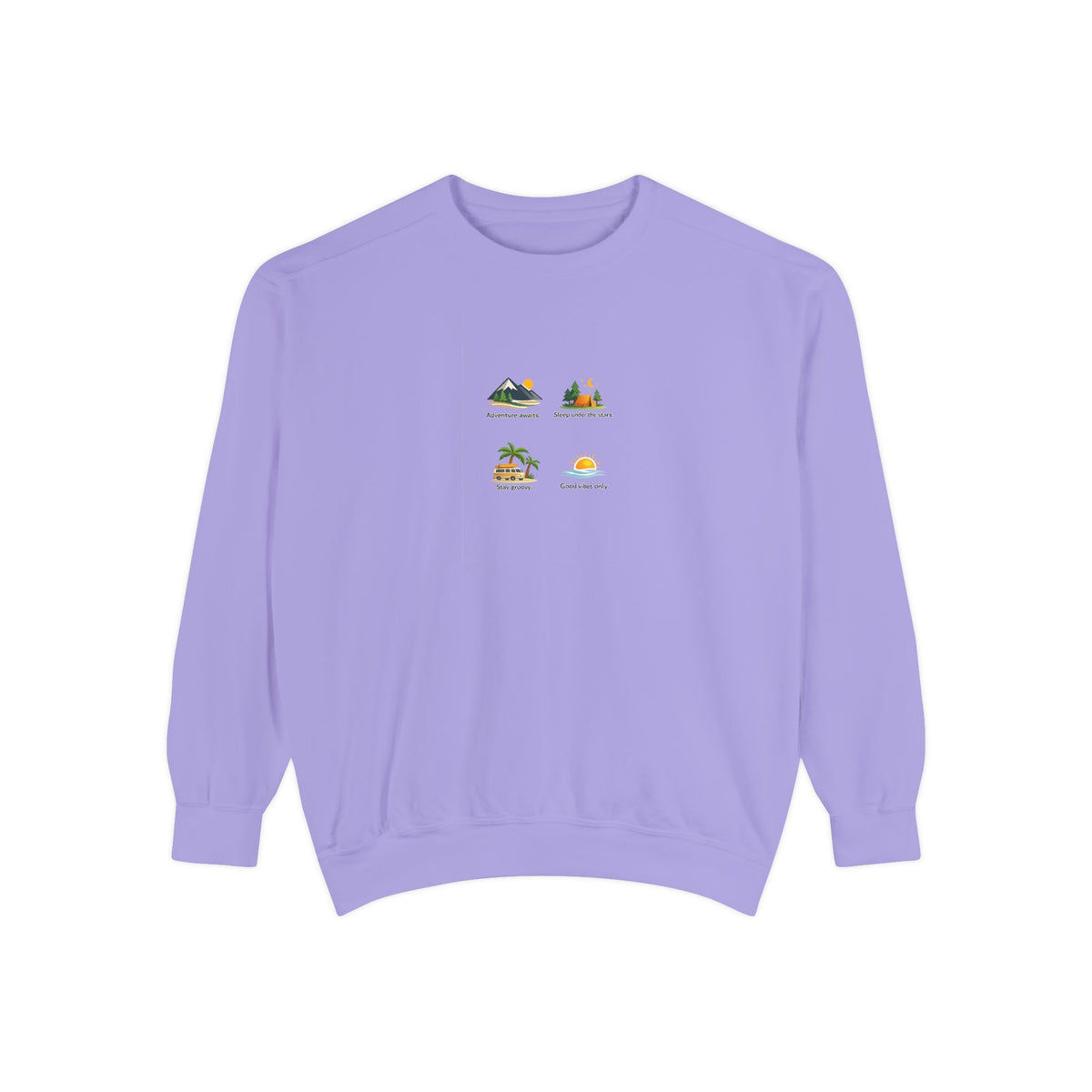 Good Vibes Only Sweatshirt — Sunrise Graphic Cozy Pullover