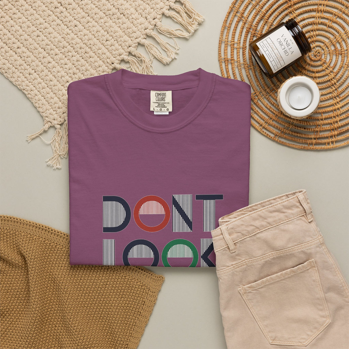 Don't Look Back T-Shirt — Retro Motivational Graphic Tee