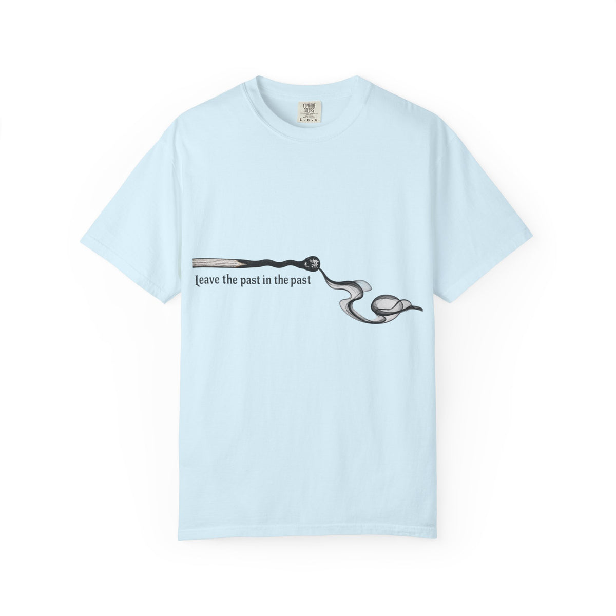 T-Shirt — Minimal Smoking Pipe Graphic “Leave the Past in the Past”