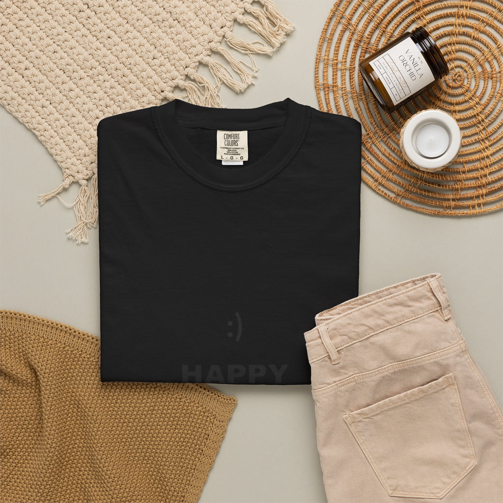 Happy Days T-Shirt — Minimal Smiley Graphic Tee
